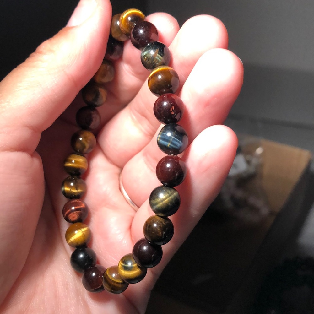 B5 Yellow Red Blue Tigers Eye Crystal